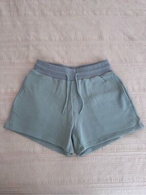 Til You Collapse Light Sea Foam Athletic Drawstring Shorts